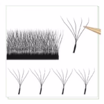 MIX Extensii gene Premade, EBA Lashes 5D W curbura – L - imagine 2