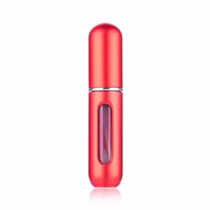 Sticluta de parfum reincarcabila cu atomizor, portabila, ideala pentru calatorii, ROSU, din aluminiu