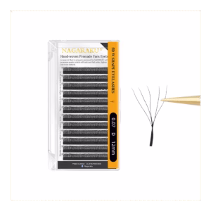 MIX Extensii gene Premade, NAGARAKU 5D W curbura – D