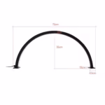 LAMPA LED XL, MANICHIURA SEMICIRCULARA, NEAGRA - imagine 4