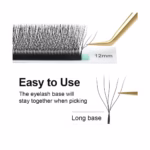 MIX Extensii gene Premade, NAGARAKU 5D W curbura – D - imagine 2