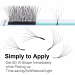MIX Extensii gene Premade, NAGARAKU 6D W curbura – D - imagine 3