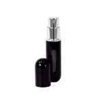 Sticluta de parfum reincarcabila cu atomizor, portabila, ideala pentru calatorii, NEGRU, din aluminiu - imagine 4