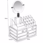 Organizator Acrilic pentru Cosmetice cu Oglindă - imagine 2