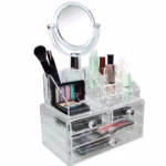 Organizator Acrilic pentru Cosmetice cu Oglindă - imagine 3