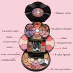 Trusa Make-up Sela, Black Round Flower - imagine 4