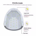 Lampa LED SunOne Sela 48W – Albă | Uscare Rapidă & Tehnologie Premium - imagine 4