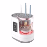 Dispozitiv Portabil de Curatare a Pensulelor de Machiaj, Flippy, cu Functie de Uscare, 5V, 850RPM, Cablu 1.2 m, 17.3 x 12.1 x 17.5 cm, Alb
