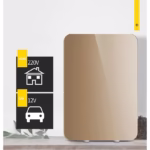 Mini frigider cosmetice, Flippy, dubla functie de incalzire/racire, portabil, Exterior -19x28x26 cm, Interior - 14x24x15, cm 8L, gold - imagine 2