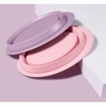Accesoriu din silicon pentru curatarea accesoriilor makeup, pensule, buretei, 14.5 x 11,5 cm, 2 moduri de utilizare, pliabil, mov - imagine 9