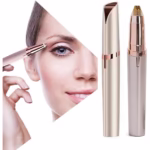Trimmer Facial, Flippy, pentru Sprancene, Incarcare USB, 1.5 x 13 cm, din ABS, Sampanie - imagine 2
