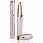 Trimmer Facial, Flippy, pentru Sprancene, Incarcare USB, 1.5 x 13 cm, din ABS, Sampanie - imagine 3