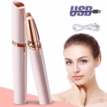 Trimmer Facial, Flippy, pentru Sprancene, Incarcare USB, 1.5 x 13 cm, din ABS, Alb - imagine 3