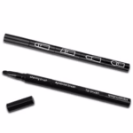 Set Pensule de Machiaj 4in1, Flippy, pentru Fard, Sprancene si Buze, 16 cm, din Plastic, Negru - imagine 3