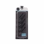 Set Pensule de Machiaj 4in1, Flippy, pentru Fard, Sprancene si Buze, 16 cm, din Plastic, Negru - imagine 4