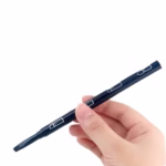 Set Pensule de Machiaj 4in1, Flippy, pentru Fard, Sprancene si Buze, 16 cm, din Plastic, Negru - imagine 5