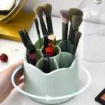 Cutie pentru Depozitarea Pensulelor de Machiaj, Flippy, Rotativa, Plastic, 36 cm x 13 cm, Verde - imagine 4