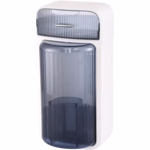 Organizator Baie, Flippy, 4 Compartimente si 1 Sertar, Rotire 360 Grade, din PP+PET, 27.5 x 16 x 11 cm, Albastru