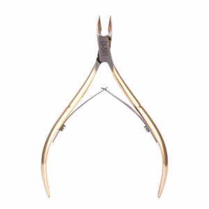Cleste pentru Unghii si Cuticule, Flippy, din Otel Inoxidabil, Protectie Varf, 17 x 7 x 2 cm, Auriu