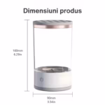 Dispozitiv Curățare Pensule Machiaj Portabil, Vibrații Sonice 7000 RPM, USB 5V, pentru Pensule Multiple, Alb/Transparent - imagine 2