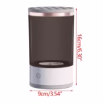 Dispozitiv Curățare Pensule Machiaj Portabil, Vibrații Sonice 7000 RPM, USB 5V, pentru Pensule Multiple, Alb/Negru - imagine 2