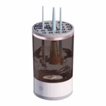Dispozitiv Curățare Pensule Machiaj Portabil, Vibrații Sonice 7000 RPM, USB 5V, pentru Pensule Multiple, Alb/Negru - imagine 3