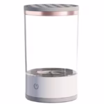 Dispozitiv Curățare Pensule Machiaj Portabil, Vibrații Sonice 7000 RPM, USB 5V, pentru Pensule Multiple, Alb/Transparent