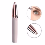 Epilator de Sprancene, Flippy, Aparat de Tuns Facial sub Forma de Creion, Portabil, Alimentare cu Baterii, 13x1.5cm, Roz - imagine 3