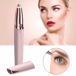 Epilator de Sprancene, Flippy, Aparat de Tuns Facial sub Forma de Creion, Portabil, Alimentare cu Baterii, 13x1.5cm, Roz - imagine 7