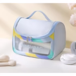 Geanta Cosmetice de Voiaj Flippy, Impermeabila, Translucida Mata, 22 x 16 x 14 cm, Albastru - imagine 2