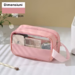 Geanta cosmetice Flippy, pentru voiaj sau organizare, 22 x 12 x 8 cm, roz - imagine 4