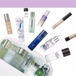 Geanta cosmetice Flippy, pentru voiaj sau organizare, material PVC/textil, impermeabila, portabila, 26 x 15 x 10 cm, alb - imagine 3