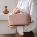 Geanta de Calatorie Flippy, Pentru Cosmetice, Portabila, Impermeabila, din Piele Ecologica, Compartimente Multiple, cu Fermoar, 23 x 11.5 x 10.5 cm, Roz - imagine 2