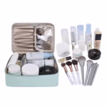 Geanta de Calatorie, Flippy, pentru Cosmetice si Articole de Toaleta, Material Impermeabil, 2 in 1, Portfard Interior Detasabil, 23 x 16 x 8 cm, Albastru - imagine 2