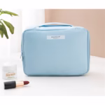 Geanta de Calatorie, Flippy, pentru Cosmetice si Articole de Toaleta, Material Impermeabil, 2 in 1, Portfard Interior Detasabil, 23 x 16 x 8 cm, Albastru - imagine 3
