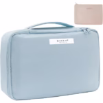 Geanta de Calatorie, Flippy, pentru Cosmetice si Articole de Toaleta, Material Impermeabil, 2 in 1, Portfard Interior Detasabil, 23 x 16 x 8 cm, Albastru - imagine 5