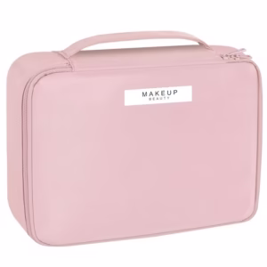 Geanta de Calatorie, Flippy, pentru Cosmetice si Articole de Toaleta, Material Impermeabil, 2 in 1, Portfard Interior Detasabil, 23 x 16 x 8 cm, Roz