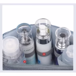 Geanta cosmetice voiaj, Flippy, material panza, impermeabil, 3 compartimente, cu agatatoare, Gri, 47 x 28 x 20   cm - imagine 3