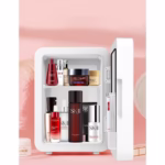 Mini frigider cosmetice, Flippy, dubla functie de incalzire/racire, portabil, 8L, alb - imagine 7