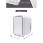Mini frigider cosmetice, Flippy, dubla functie de incalzire/racire, portabil, 8L, alb - imagine 12