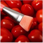 Mini Set Portabil 8 Pensule pentru Machiaj Flippy, Super Soft, Makeup Profesional/Incepatori, Maner Ergonomic, Gentuta Depozitare Inclusa, Portocaliu - imagine 2