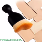 Pensula Multifunctionala, Flippy, Pentru Machiaj sau Indepartat Praful din Masina, Par Sintetic, cu Capac de Protectie, Negru - imagine 3