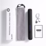 Placa de Par fara Fir, Flippy, Adaptor Tip C, Tensiune 5V, Capacitate Baterie 3000 mAh, Indreptat, Ondulat, 4 Trepte de Temperatura, 21.8 x 3.1 x 3.4.1 cm, Alb - imagine 5
