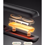 Placa de Par fara Fir, Flippy, Adaptor Tip C, Tensiune 5V, Capacitate Baterie 3000 mAh, Indreptat, Ondulat, 4 Trepte de Temperatura, 21.8 x 3.1 x 3.4.1 cm, Negru - imagine 9