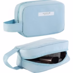 Portfard, Flippy, cu Maner, Material Impermeabil, pentru Cosmetice, 16 x 11 x 7 cm, Albastru - imagine 2