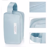 Portfard, Flippy, cu Maner, Material Impermeabil, pentru Cosmetice, 16 x 11 x 7 cm, Albastru - imagine 3