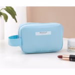 Portfard, Flippy, cu Maner, Material Impermeabil, pentru Cosmetice, 16 x 11 x 7 cm, Albastru - imagine 4