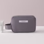 Portfard, Flippy, cu Maner, Material Impermeabil, pentru Cosmetice, 16 x 11 x 7 cm, Gri - imagine 4