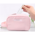 Portfard, Flippy, cu Maner, Material Impermeabil, pentru Cosmetice, 16 x 11 x 7 cm, Roz - imagine 2