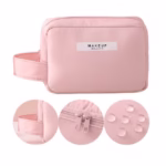 Portfard, Flippy, cu Maner, Material Impermeabil, pentru Cosmetice, 16 x 11 x 7 cm, Roz - imagine 5